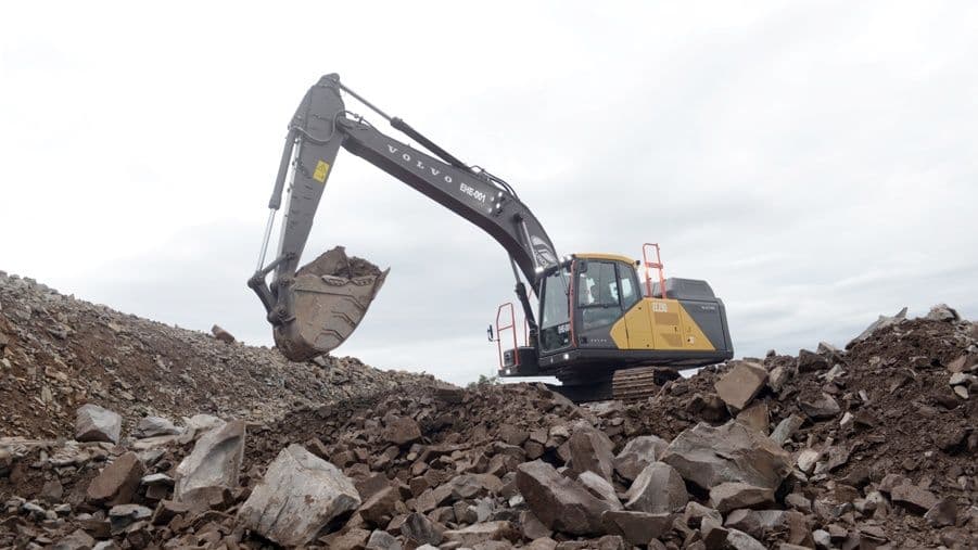Volvo CE testa escavadeira elétrica em pedreira no RS